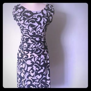 Blue and white dress